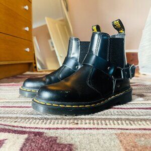 Dr Marten Wincox Smooth Leather Buckle Boots Size 4 UK 37 EU 5 US M 6 US L black